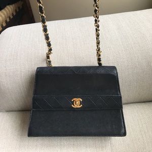 CHANEL Rare Vintage Trapeze Crossbody Bag